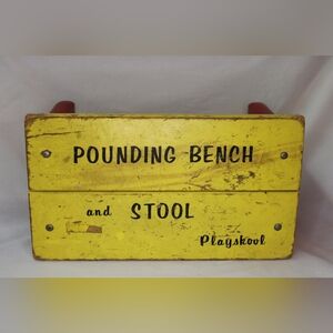 Vintage Playskool Pounding Bench and Stool